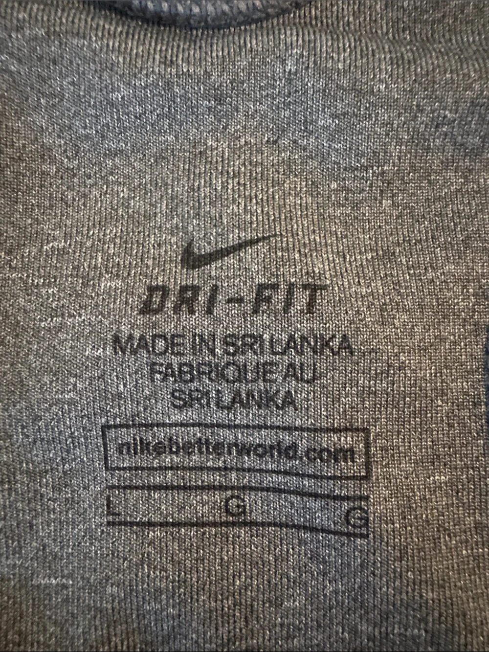 Nike Gray Racerback Sports Bra with Black Swoosh